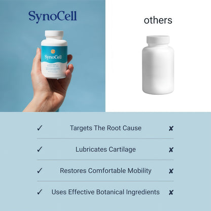 Synocell Glucosamine Chondroitin Complex Back, Neck, and Joint Support Supplement with Boswellia, Quercetin, & MSM - Renew Your Joints from the Inside Out - Move with Freedom and Ease