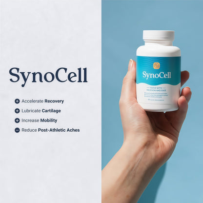 Synocell Glucosamine Chondroitin Complex Back, Neck, and Joint Support Supplement with Boswellia, Quercetin, & MSM - Renew Your Joints from the Inside Out - Move with Freedom and Ease